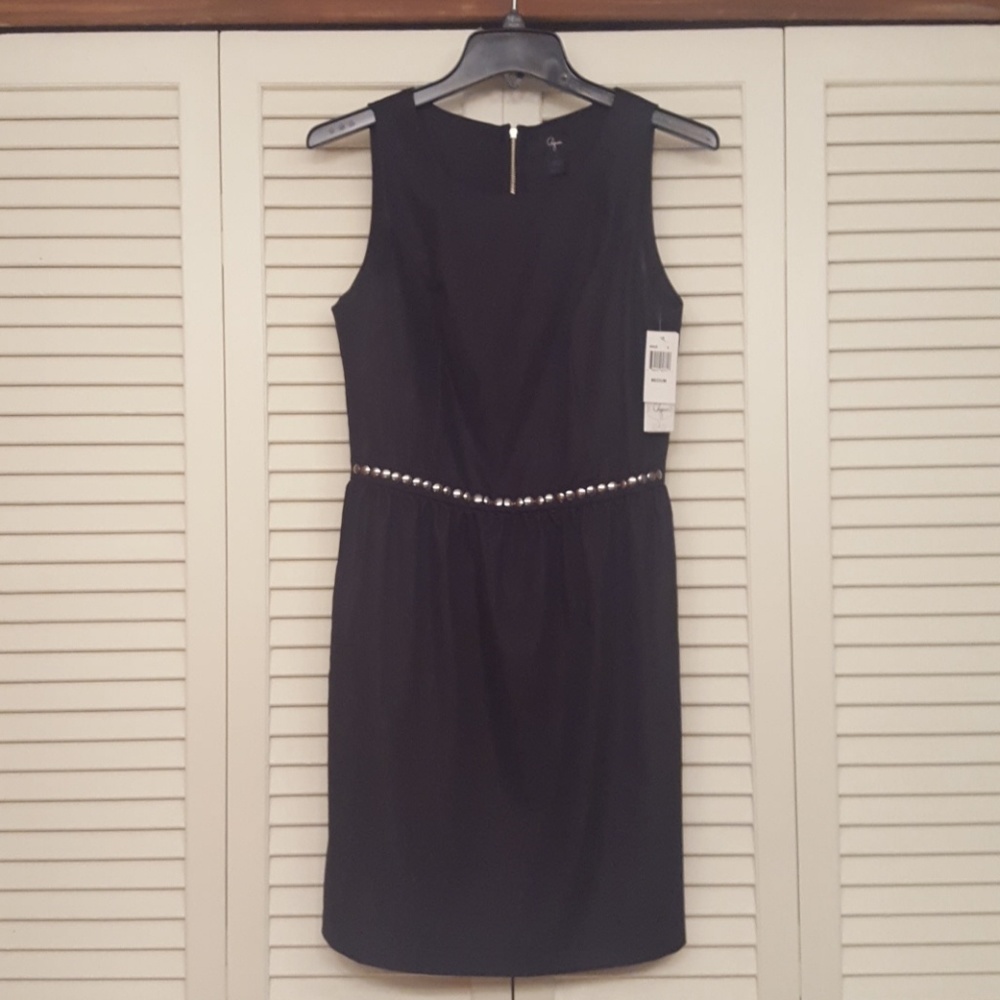 AQUA BLOOMINGDALES BLACK KNEE LENGTH DRESS - NWT